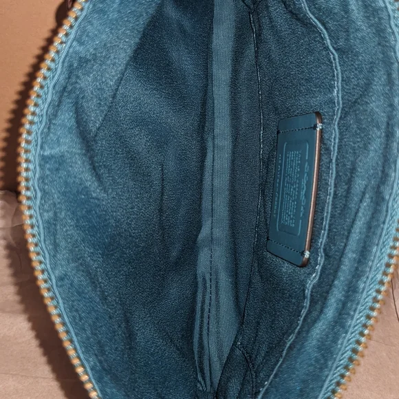 Coach Metallic Teal Carrie Crossbody Bag - Picture 3 of 10